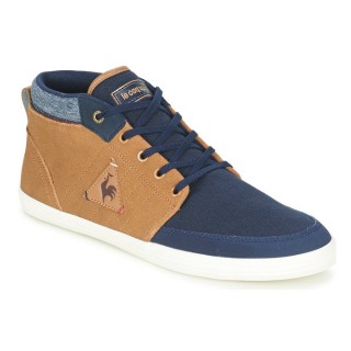 Boutique de Le Coq Sportif Montferetcraft Hvy Cvs/Suede Beige / Bleu Chaussures Baskets Basses Homme